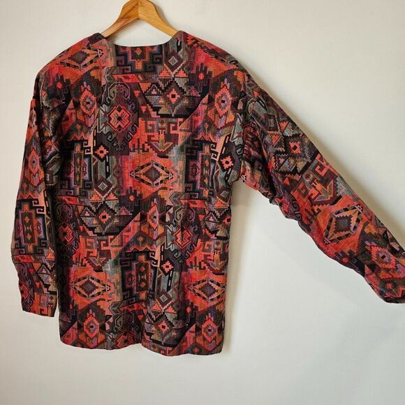 EUC VINTAGE DOUBLE KK DESIGNS SOUTHWESTERN KILIM PAIR TOP & SKIRT SIZE M - Picture 12 of 16